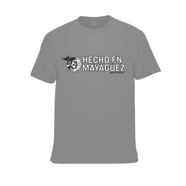 Indios Hecho en Mayagüez Gray Microfiber Short Sleeve T-Shirt