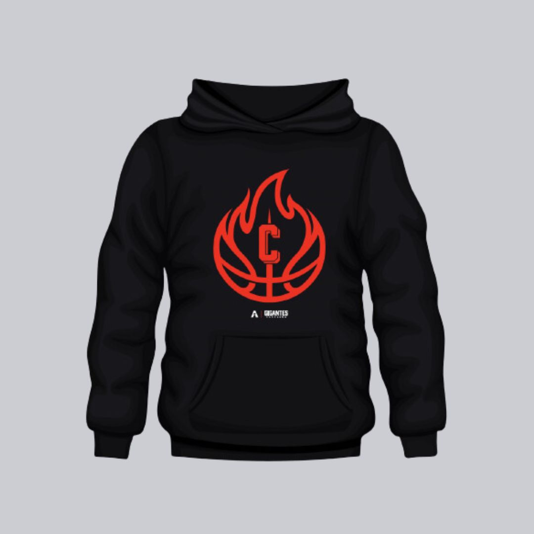 Gigantes de Carolina Fireball Black Cotton Hooded Sweatshirt