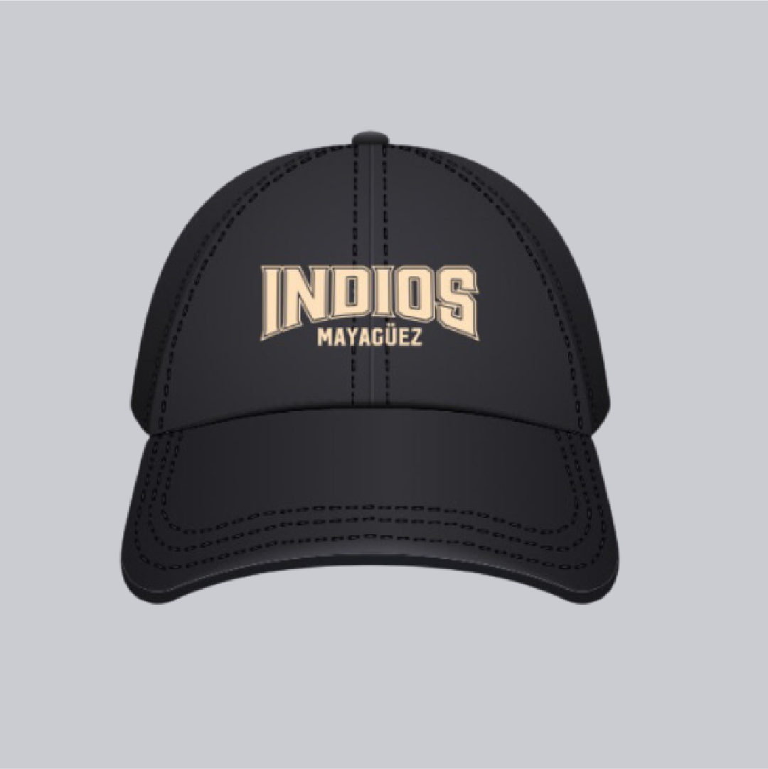 Indios Wordmark Black Structured Cap