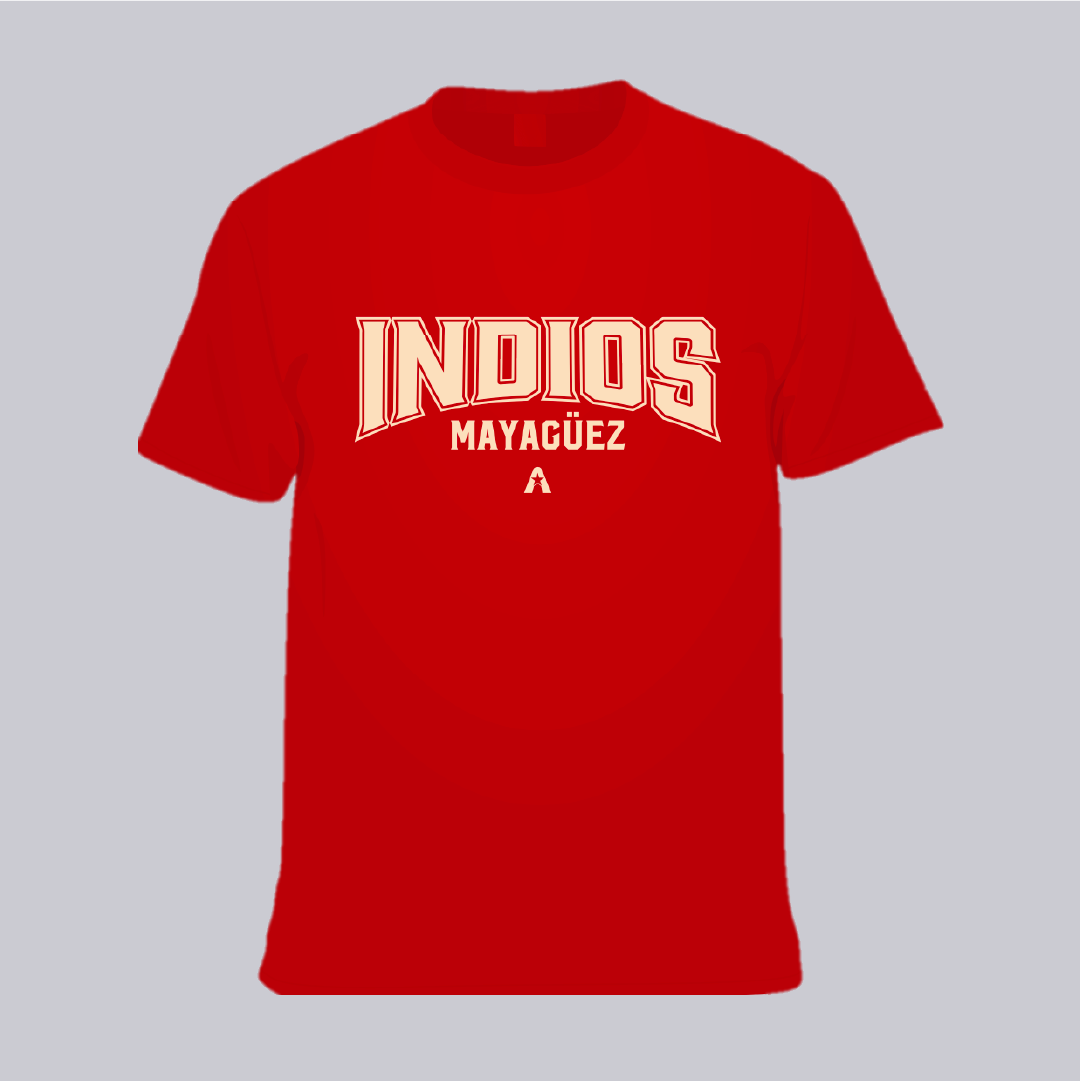 Indios Wordmark Red Cotton Tee