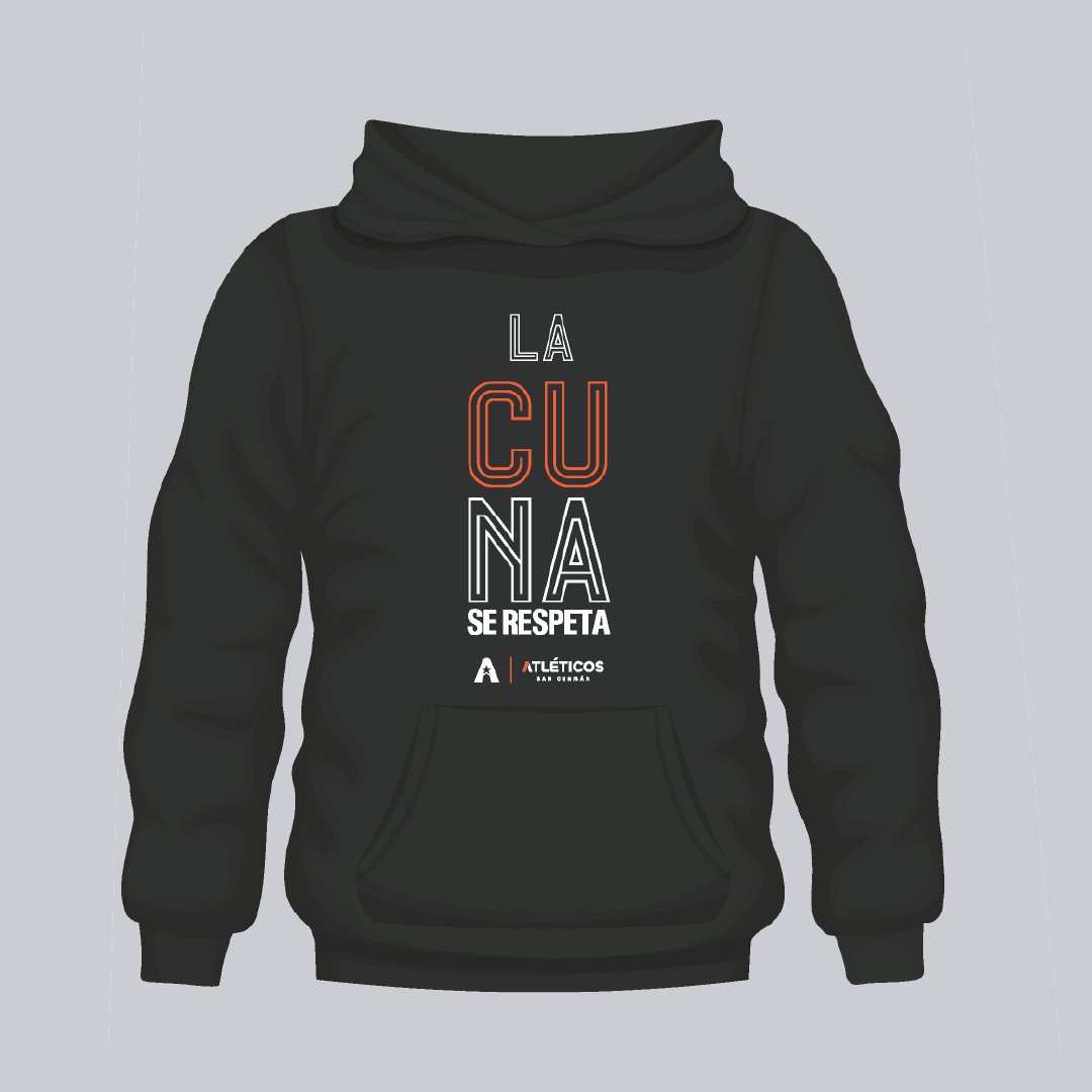 La Cuna Se Respeta Black Cotton Hooded Sweatshirt