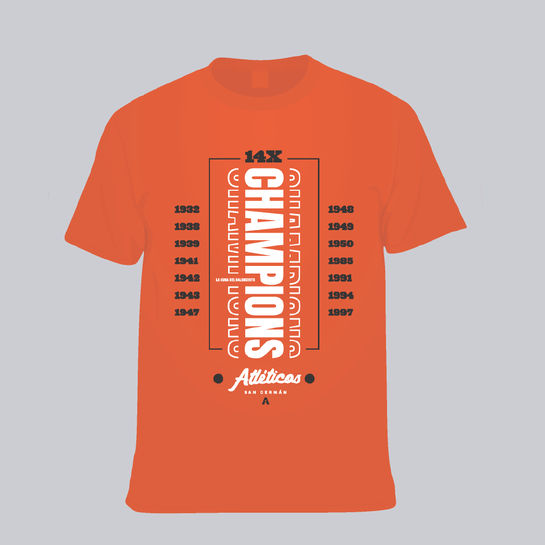 Atléticos Championships Orange Cotton Tee