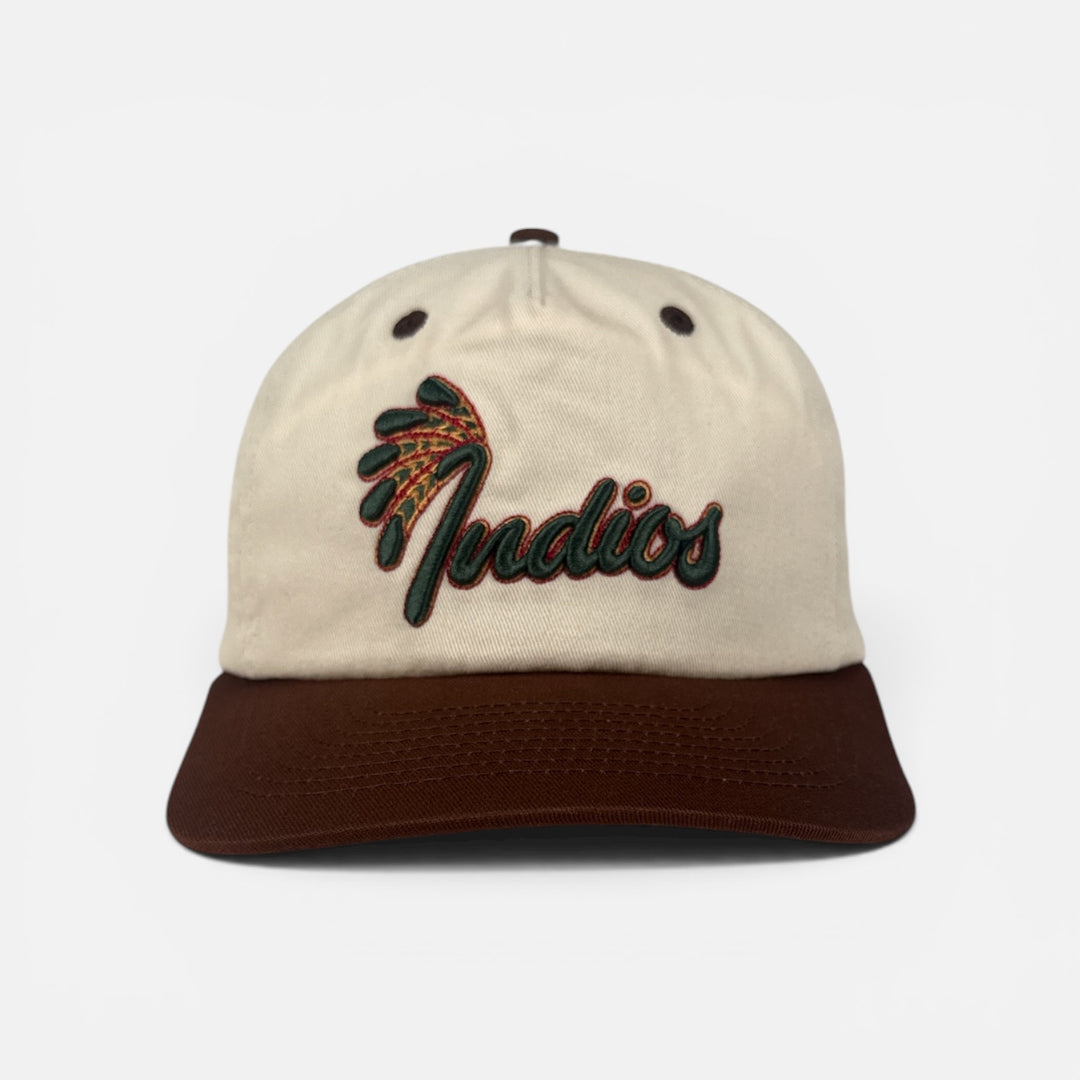 Indios Wordmark Unstructured 5 Panel Cap