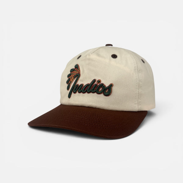 Indios Wordmark Unstructured 5 Panel Cap